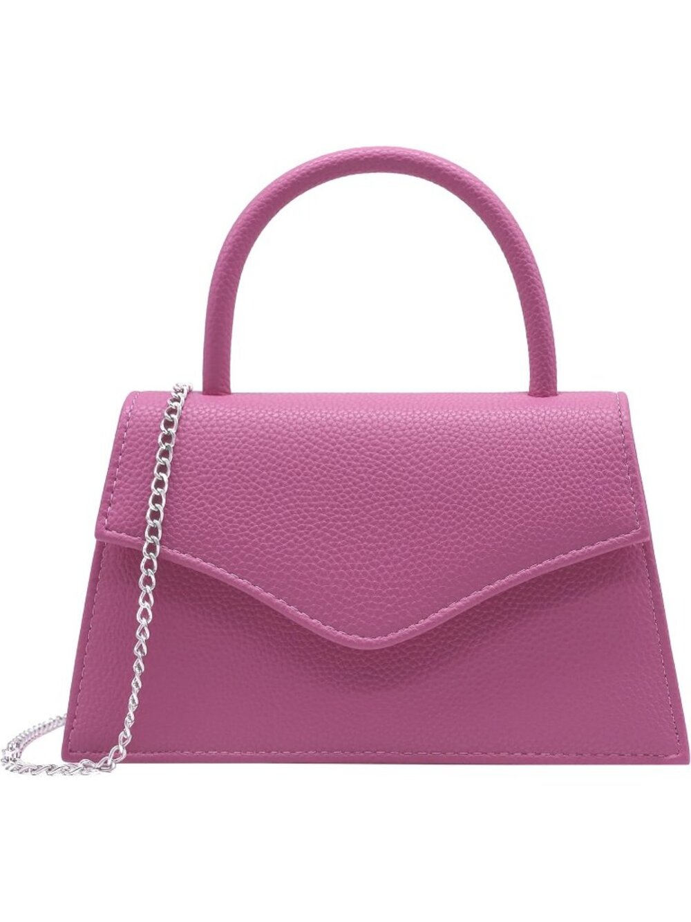 Women's Pink Top Handle Cocktail Prom Clutch Purse Formal Wedding Evening Bag